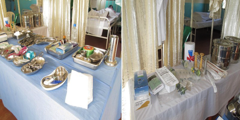 arranged equipment for procedures